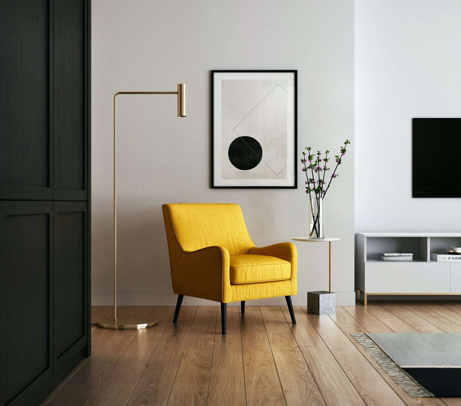 Living room interior design Kerala